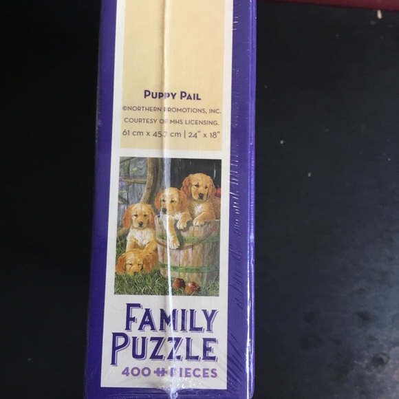 Puppy Pail, Family Puzzle, 400 Pieces by Cobble Hill, Sealed - Picture 4 of 5